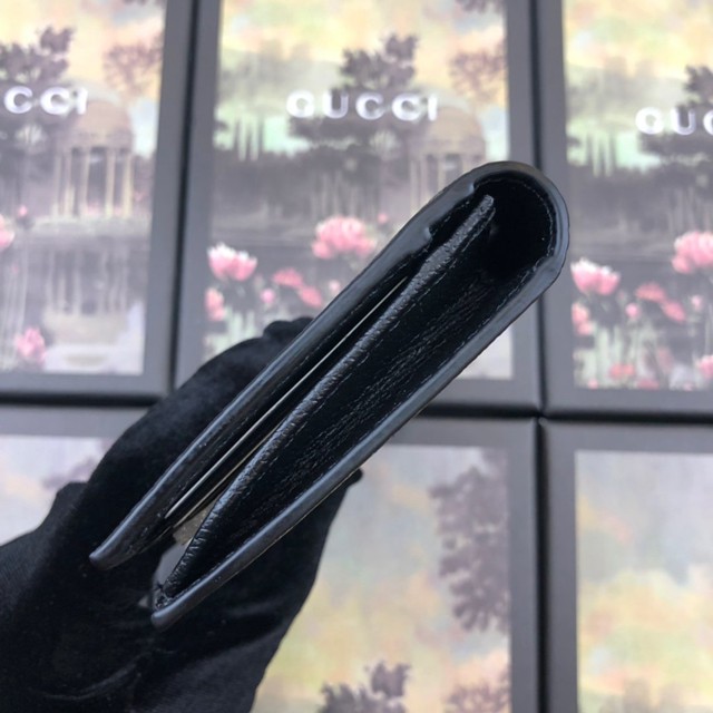 Gucci經典款錢夾錢包 523668 古馳原單男士西裝夾 Gucci男士長夾錢包  gqy3345